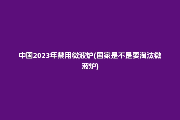 中国2023年禁用微波炉(国家是不是要淘汰微波炉)